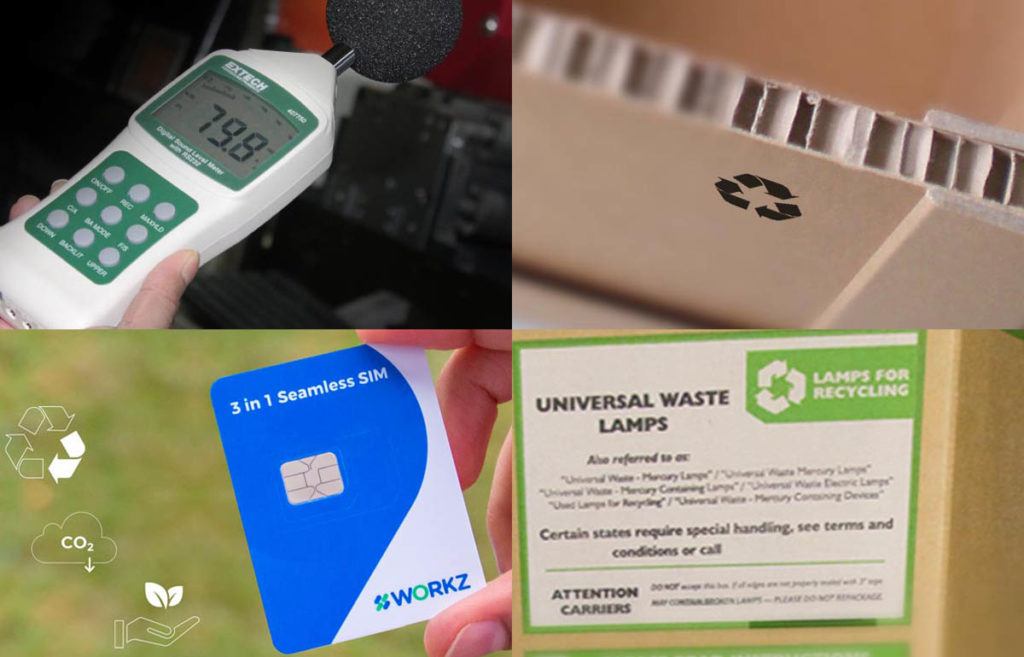 Collage of photos showing sustainable options for MNOs from SIM provider | Workz Group