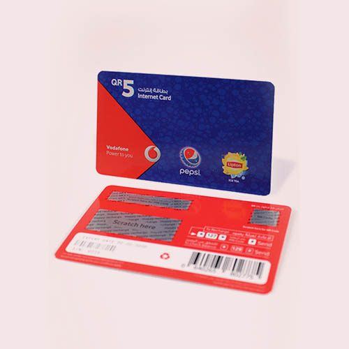 Vodafone Qatar recharge card manufactured by Workz | Workz Group