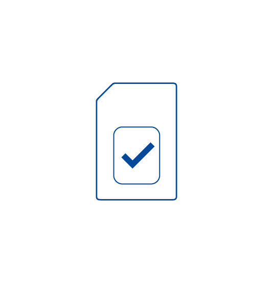 Blue SIM card icon | Workz Group