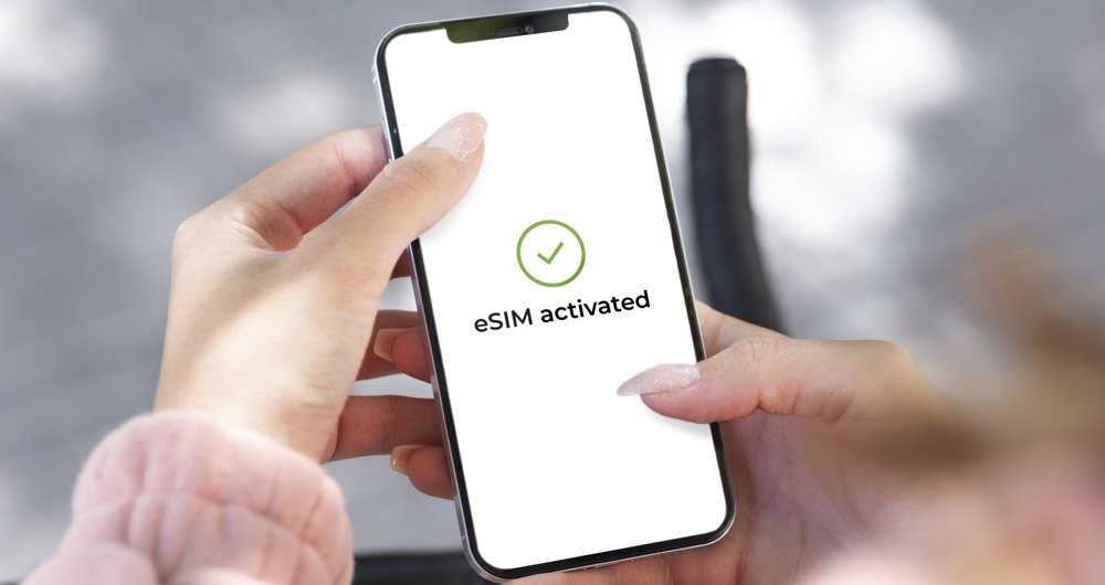 eSIM activated notification on mobile