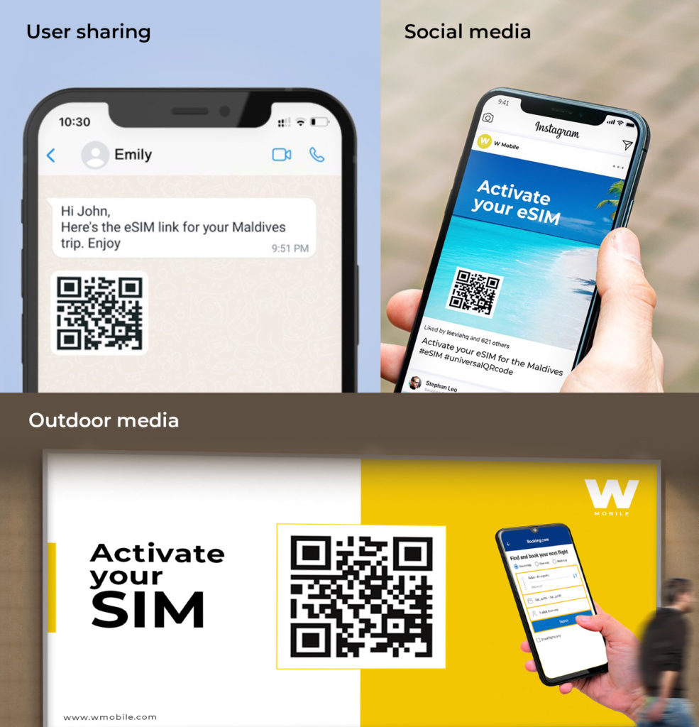 Universal QR codes simplify the activation process for eSIM subscribers